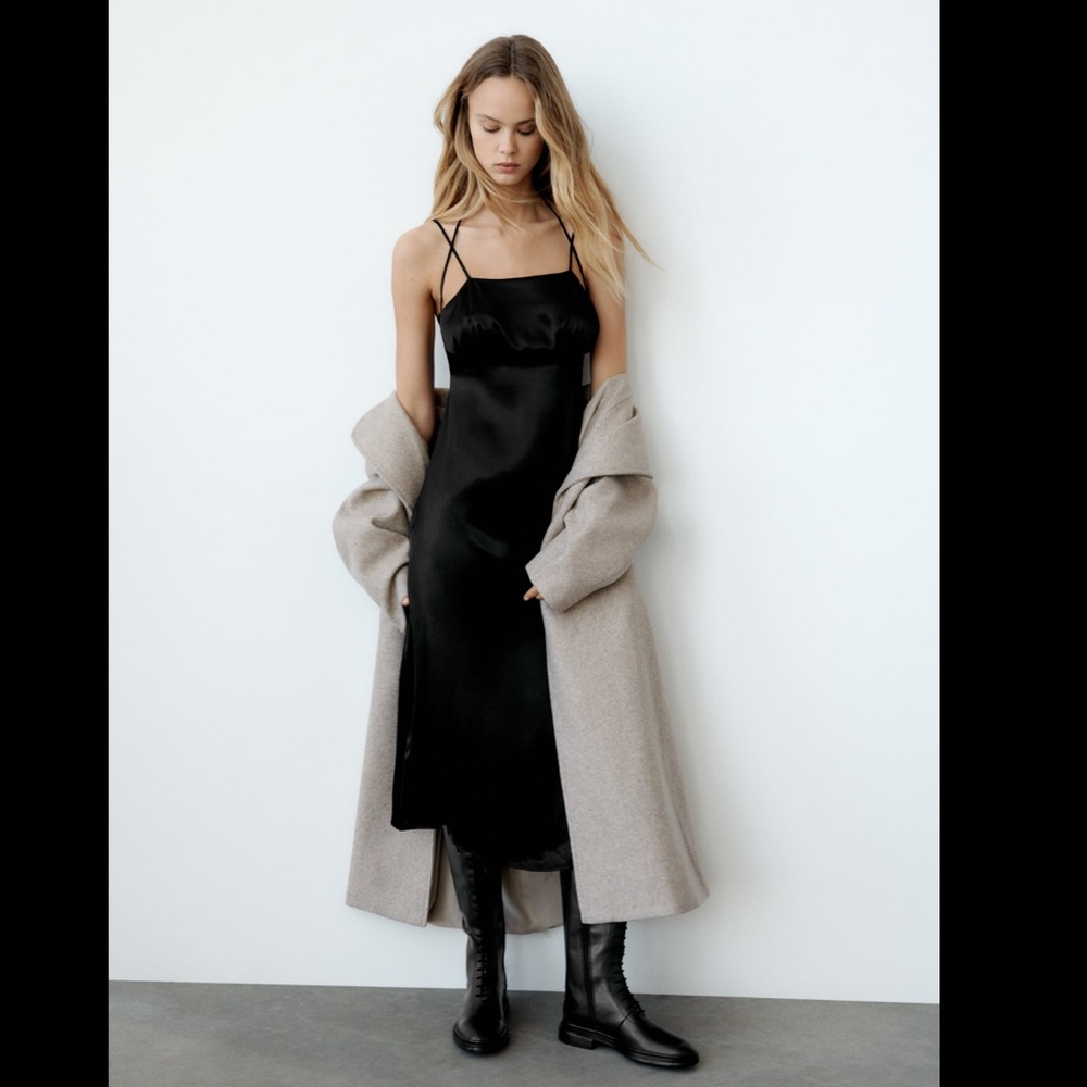 ZARA midi slip dress